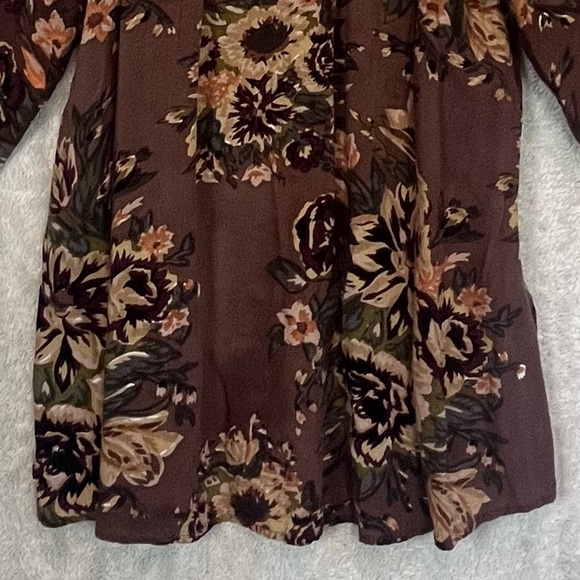 World Market Autumn Muted Colors Floral Blouse Sz M - Picture 12 of 15